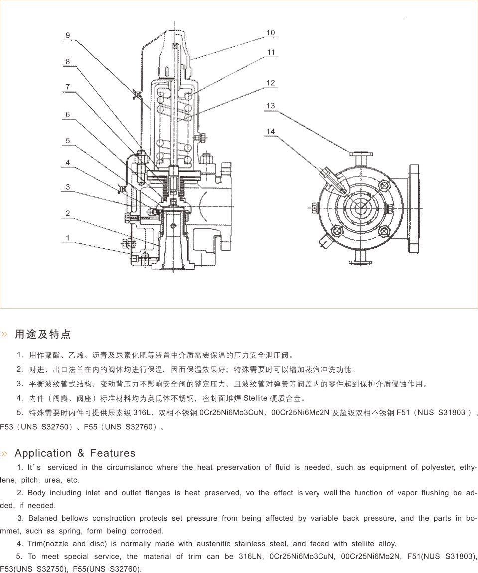 YFNJ系列保温夹套安全阀