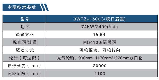 3WPZ-1500C（喷杆后置）