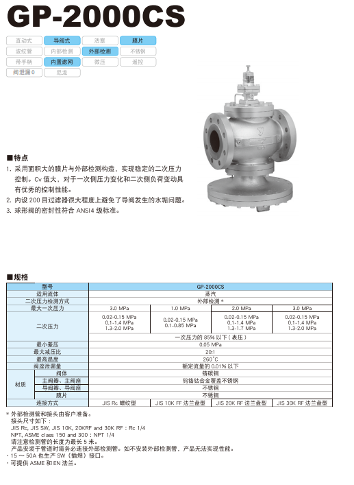 阿姆斯壮GP-2000CS 铸钢减压阀