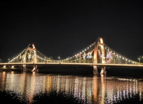 大桥夜景灯光