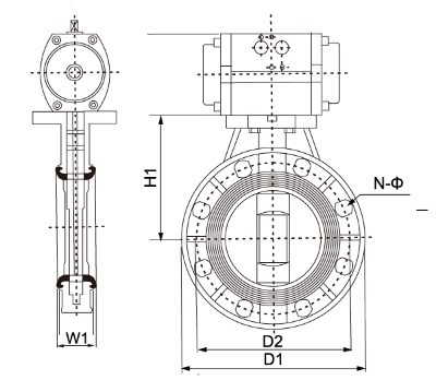 D671X-10S  气动UPVC塑料蝶阀