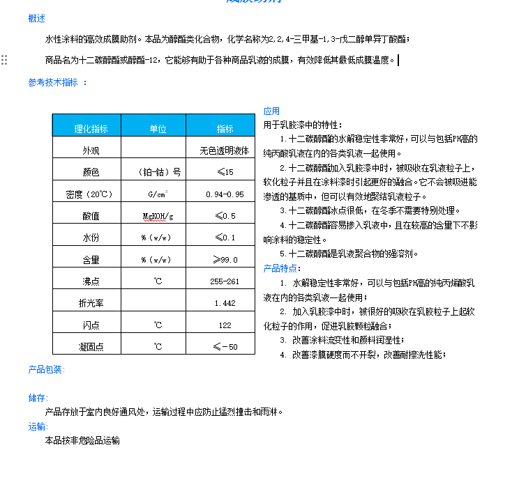 成膜助剂