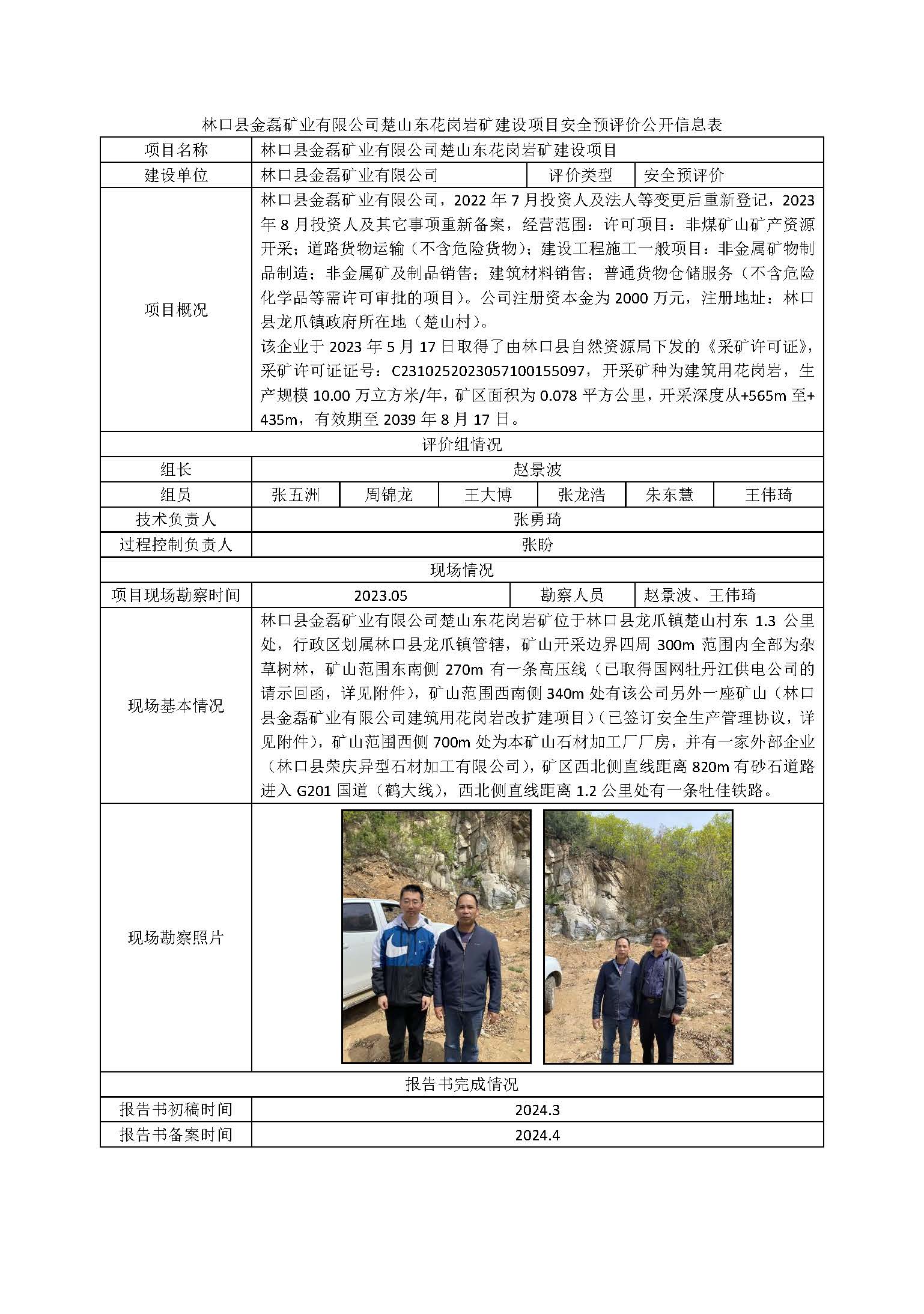 公示项目