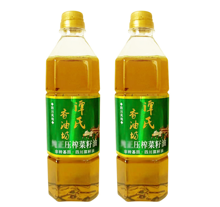 （9元）谭氏香油坊 纯 正压榨菜籽油  900ml