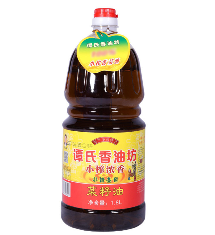 （19元）谭氏香油坊 小榨浓香纯 正菜籽油  1.8L