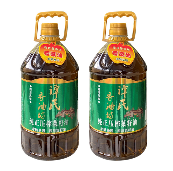 （40元）谭氏香油坊  纯压榨菜籽油 4L
