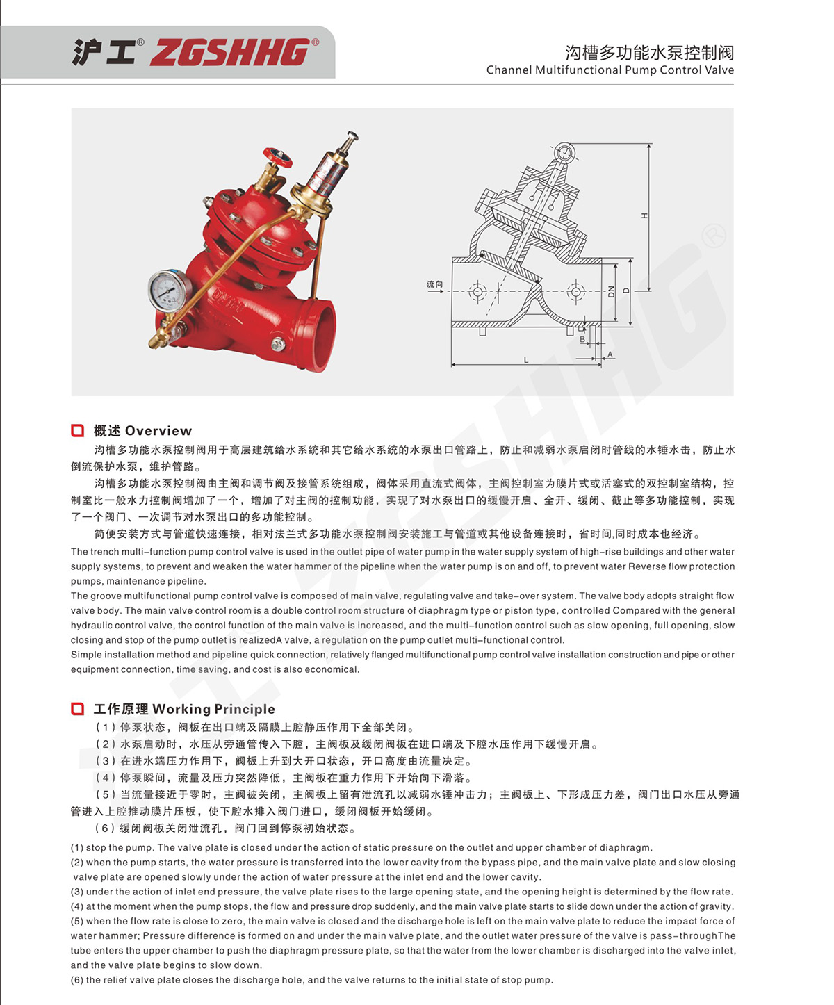 溝槽多功能水泵控制閥