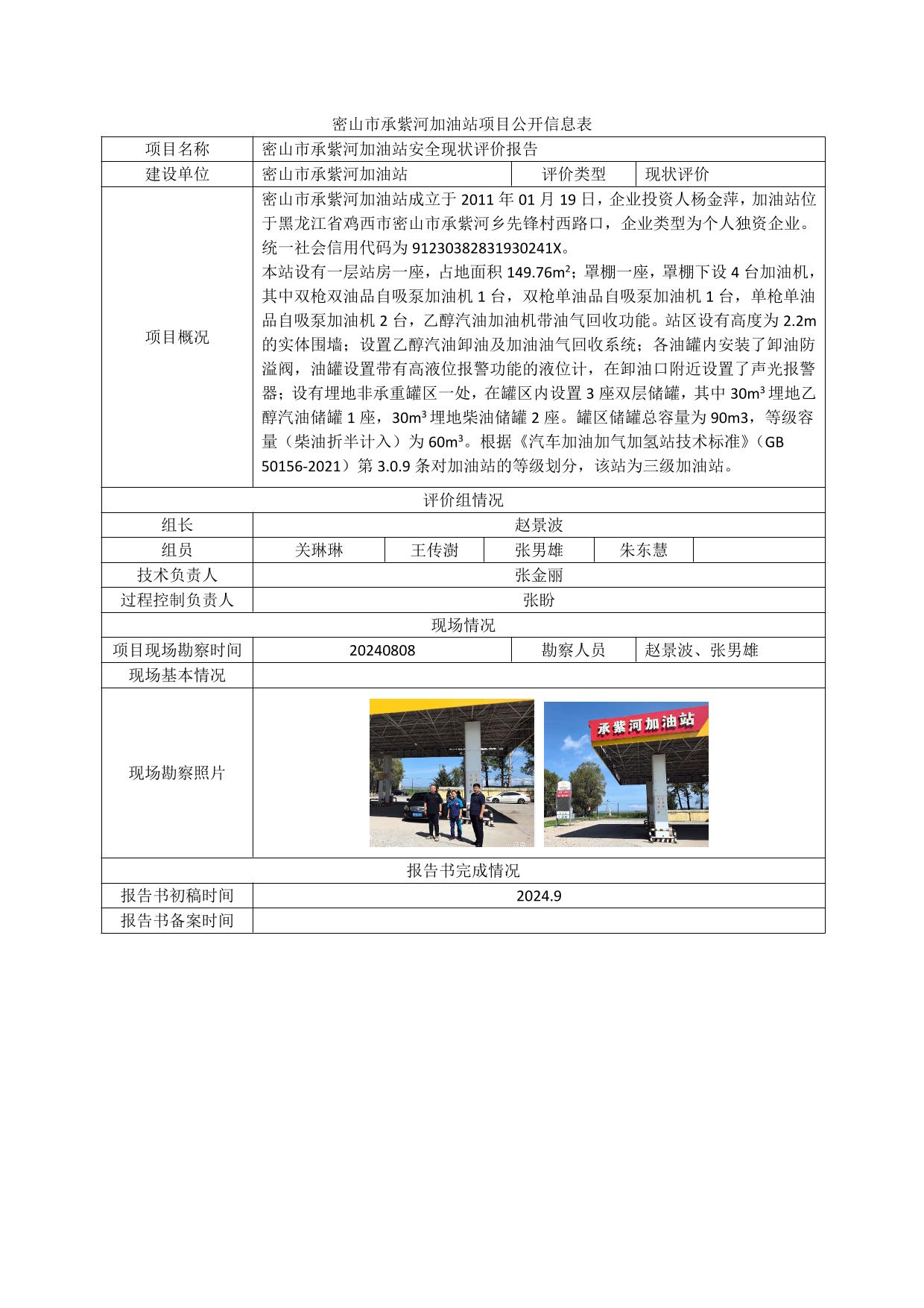 公示项目