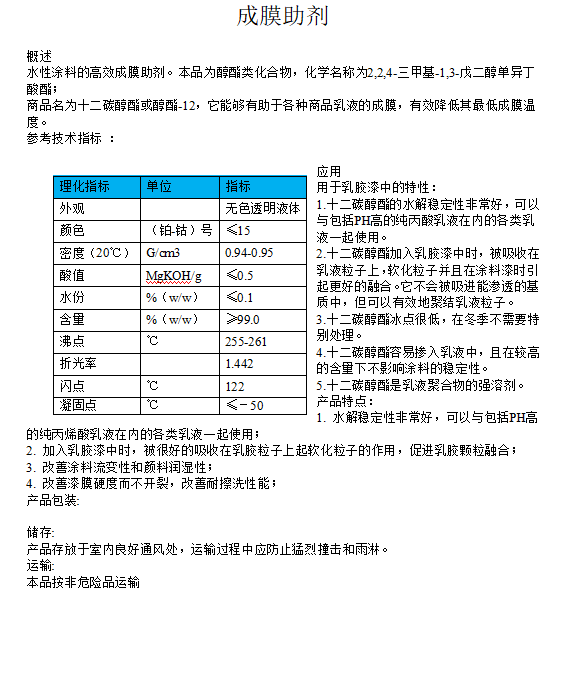 成膜助剂