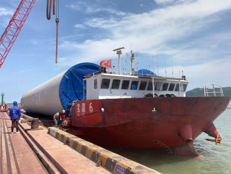 Offshore Wind Turbine Tower transported by