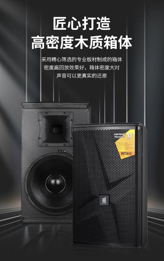 JBL音响 KES508 510 512 515 KTV包房音响 家庭影院客厅 卡拉OK音箱 娱乐酒吧会议舞台演出音箱 KES512音箱