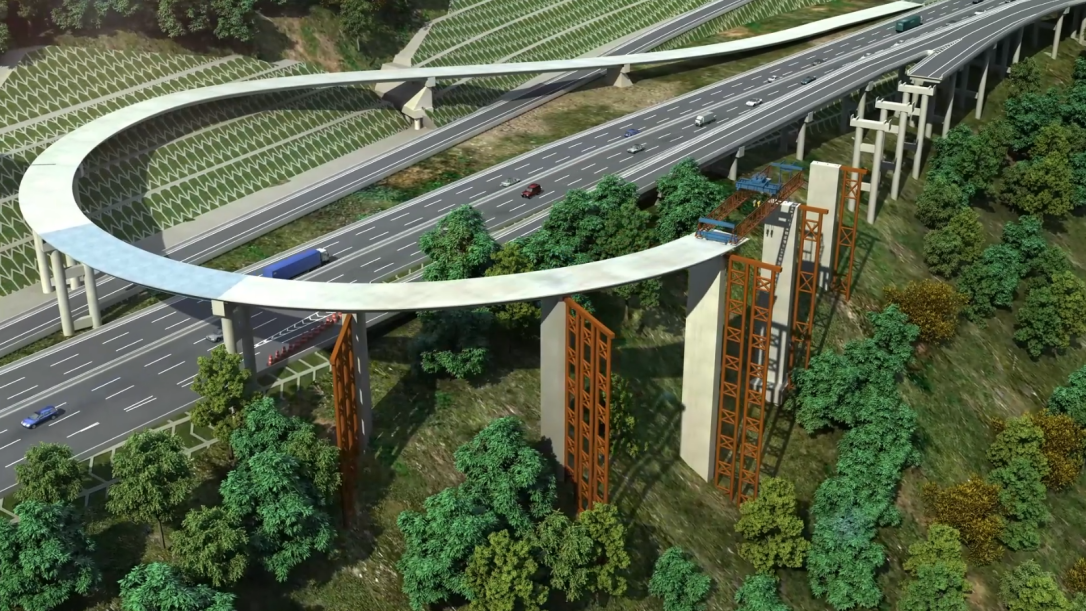 高速公路工程施工動畫