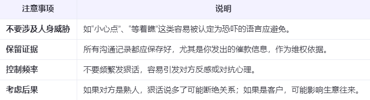 要账不给怎么放狠话？