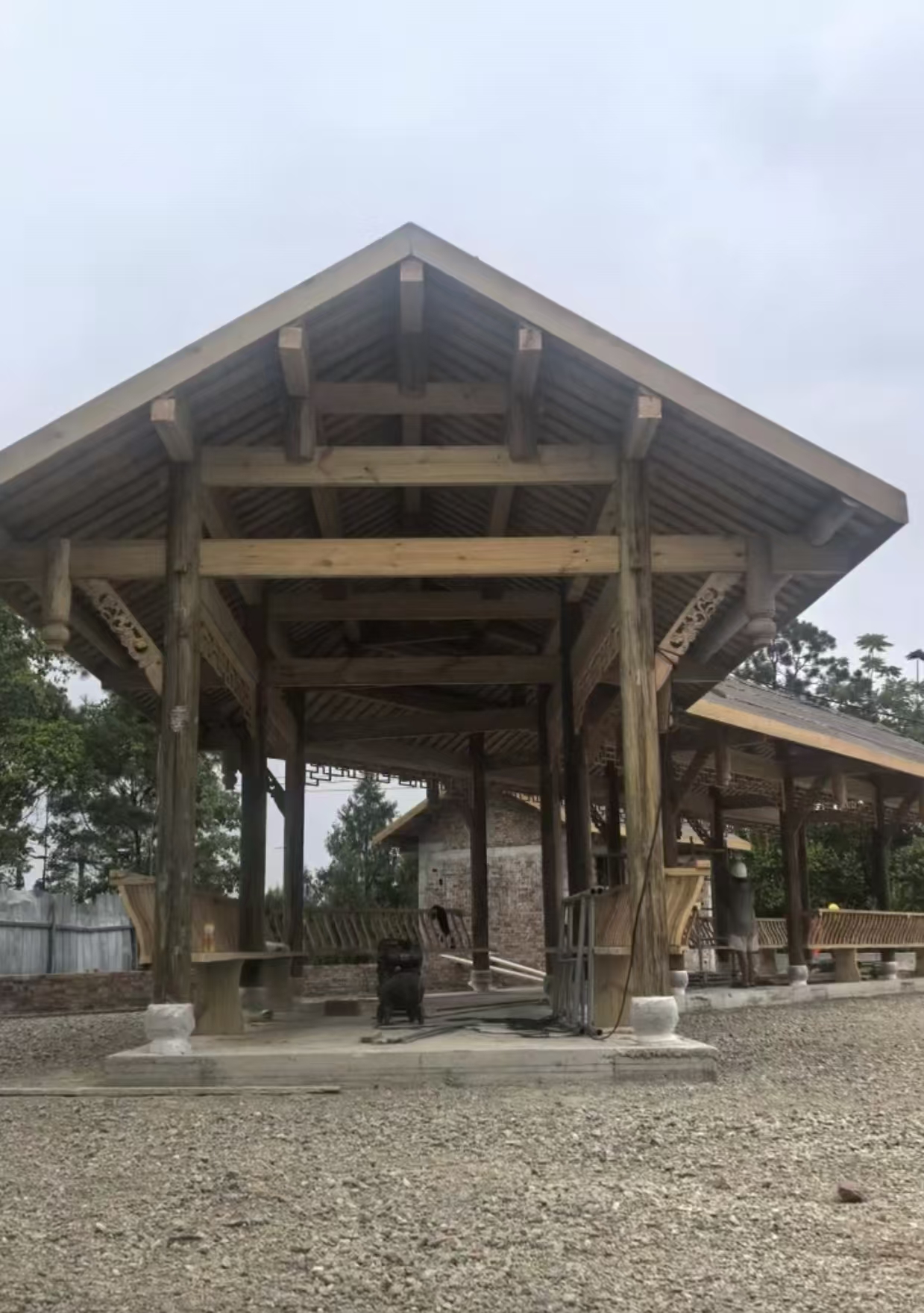 新津学校仿古长廊