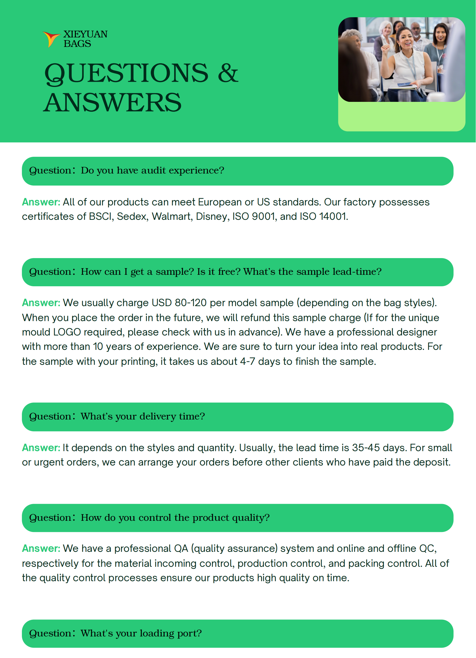 Xieyuan(Fujian)Bags Co.,Ltd