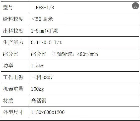 EPS-1/8型颚式破碎缩分机