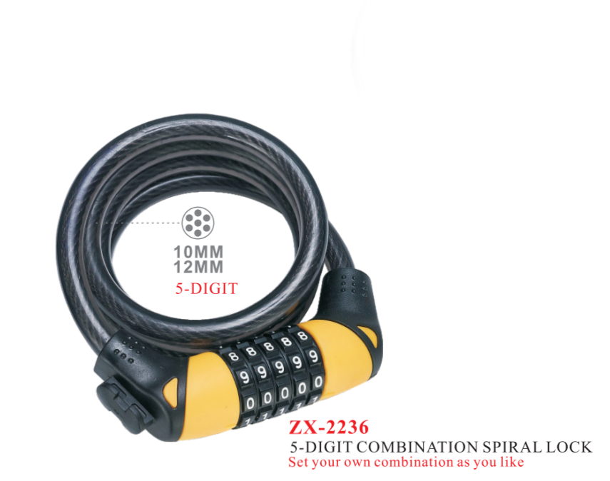 ZX2236-5DIGIT COMBINATION SPIRAL LOCK