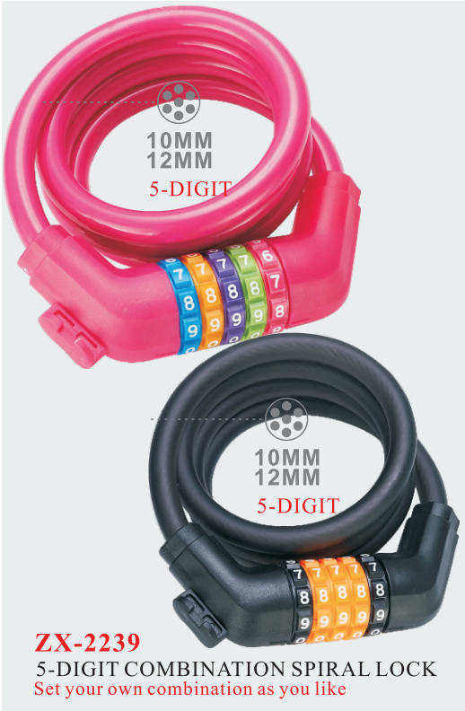 ZX2239-5DIGIT COMBINATION SPIRAL LOCK
