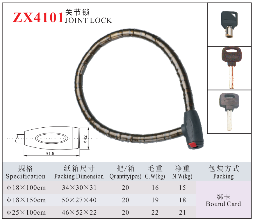 ZX4101 JOINT LOCK