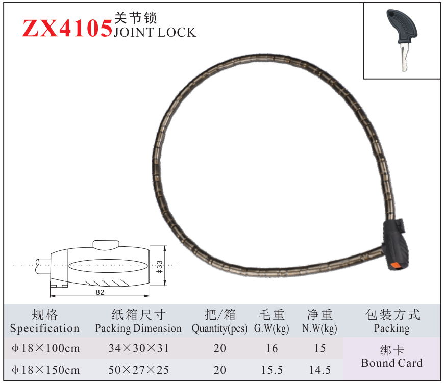 ZX4105 JOINT LOCK