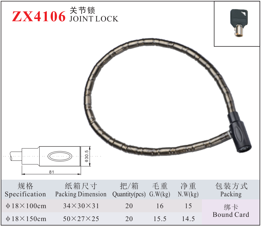 ZX4106 JOINT LOCK