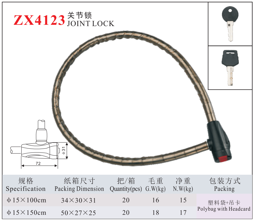 ZX4123 JOINT LOCK