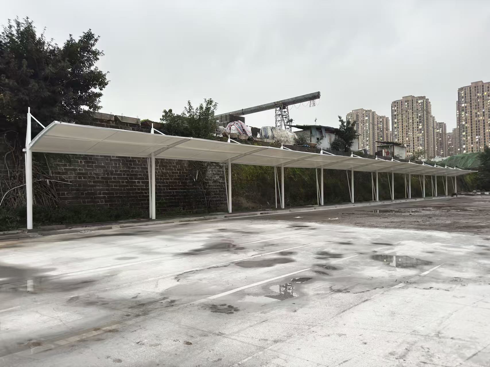 重庆膜结构停车棚 重庆充电桩停车棚