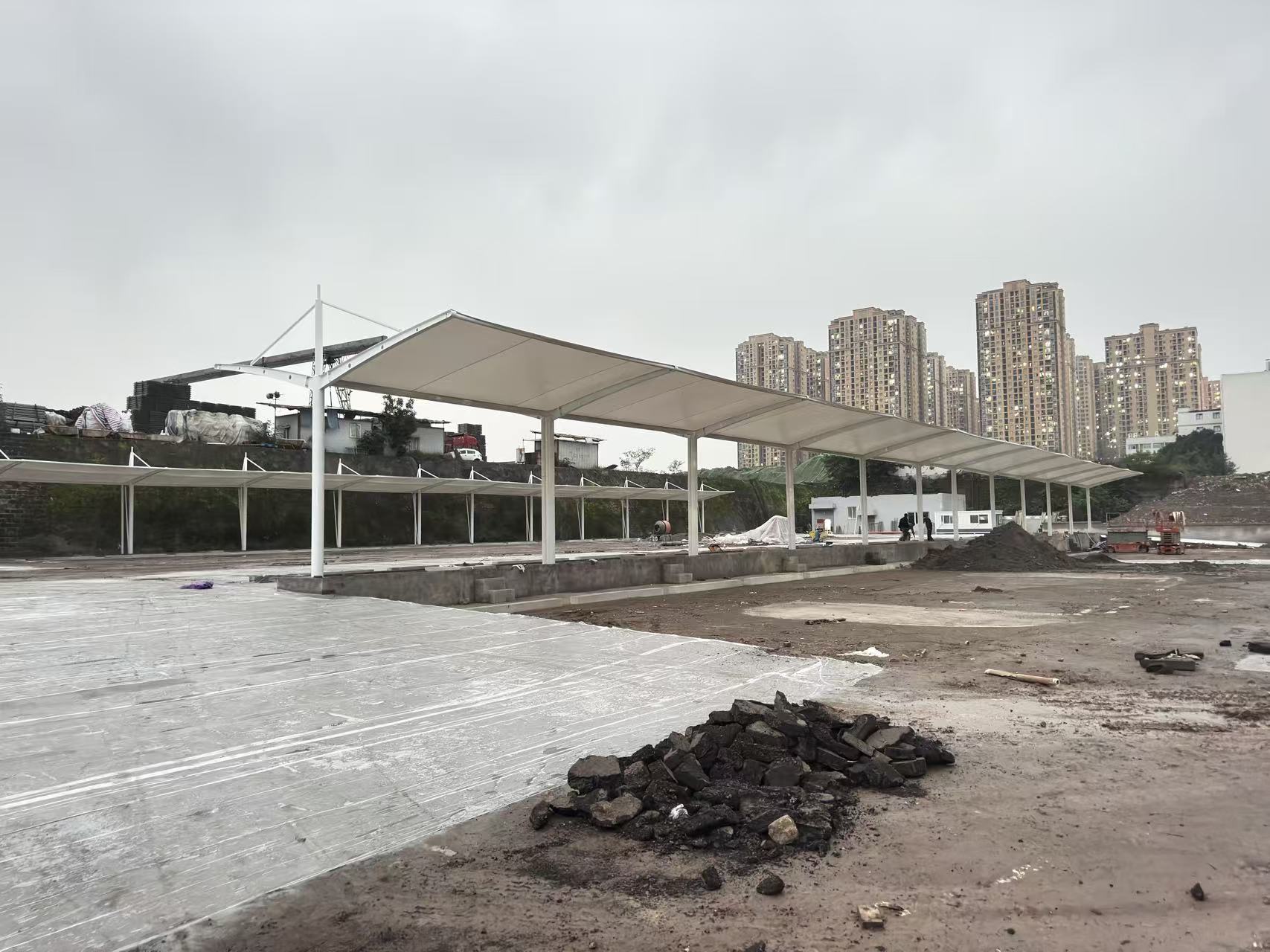 重庆停车棚遮雨棚 重庆充电桩停车棚