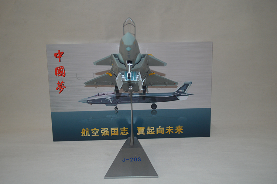 1：48迷彩歼20S战斗机模型