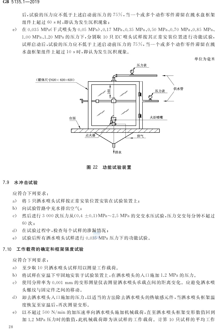 自动喷水灭火系统  第1部分:洒水喷头 GB5135.1-2019(代替GB5135.1-2003、GB5135.12-2006)