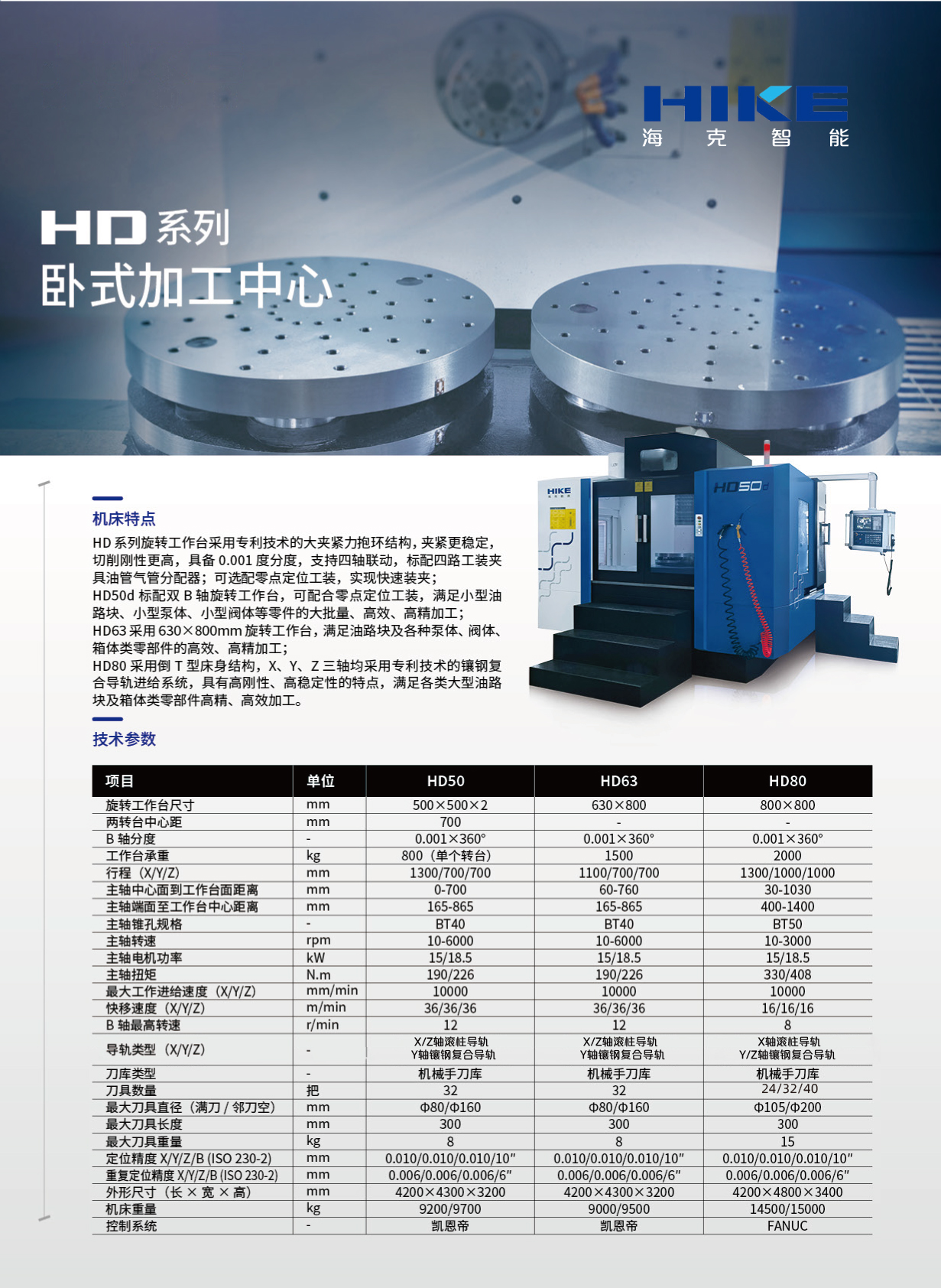 HD系列臥式加工中心