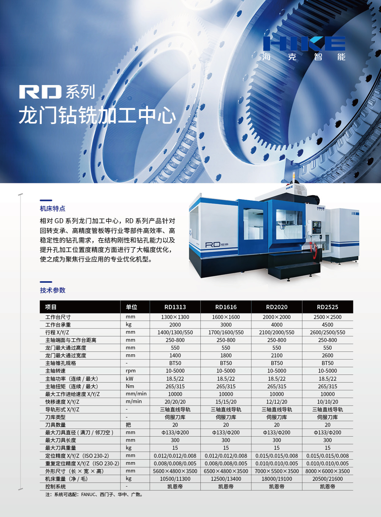RD系列龍門鉆銑加工中心