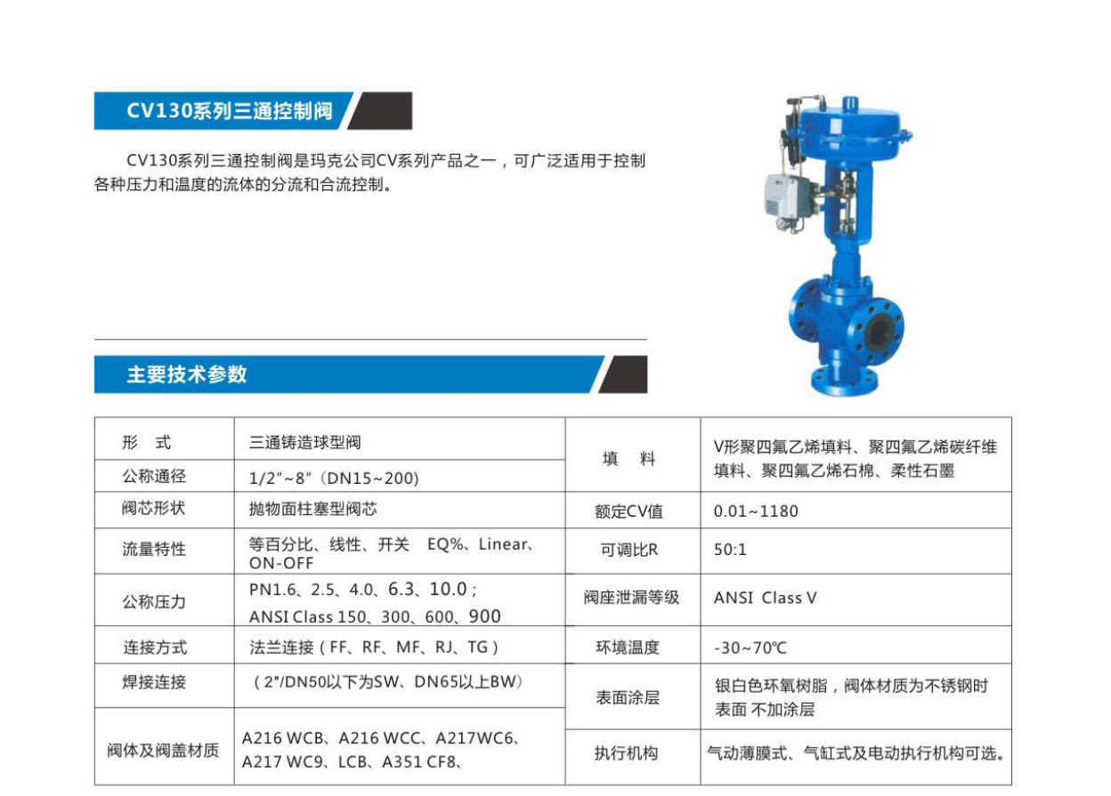 CV130系列三通控制阀