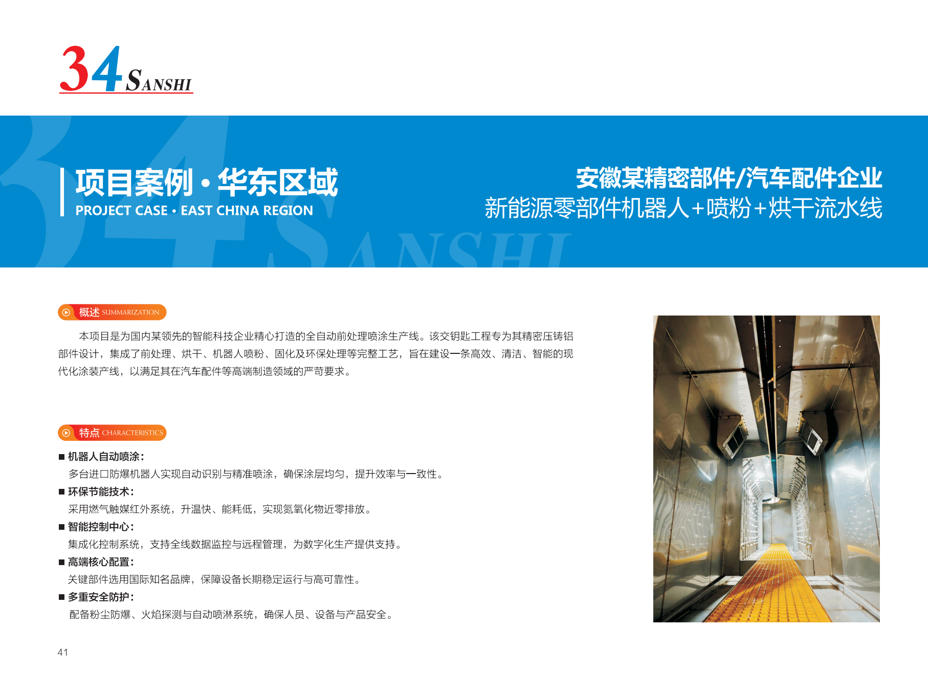 1766108419181910.png 新能源零部件机器人+喷粉+烘干流水线