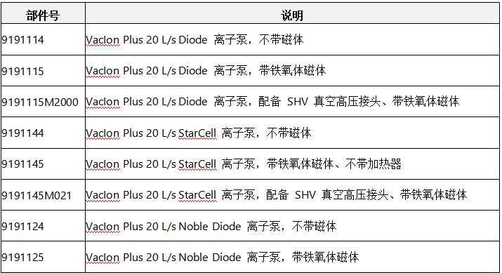 安捷伦离子泵 VacIon Plus 20