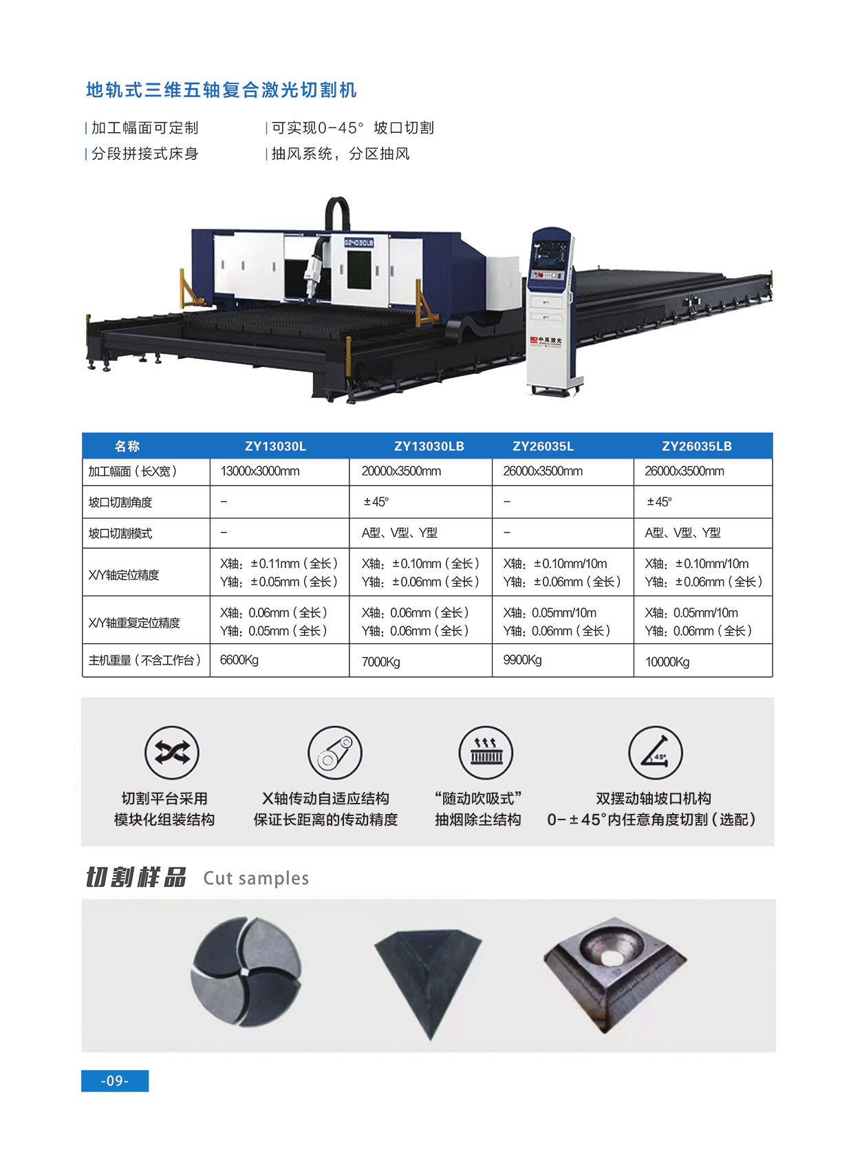 地轨式三维五轴复合激光切割机