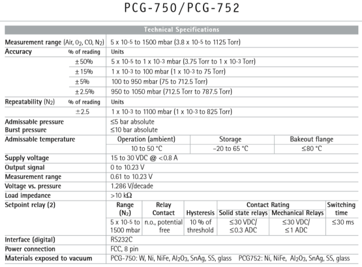 安捷伦真空计 PCG-750