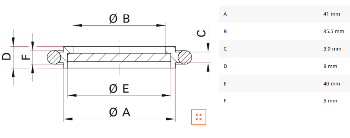 INFICON 带滤网定心环