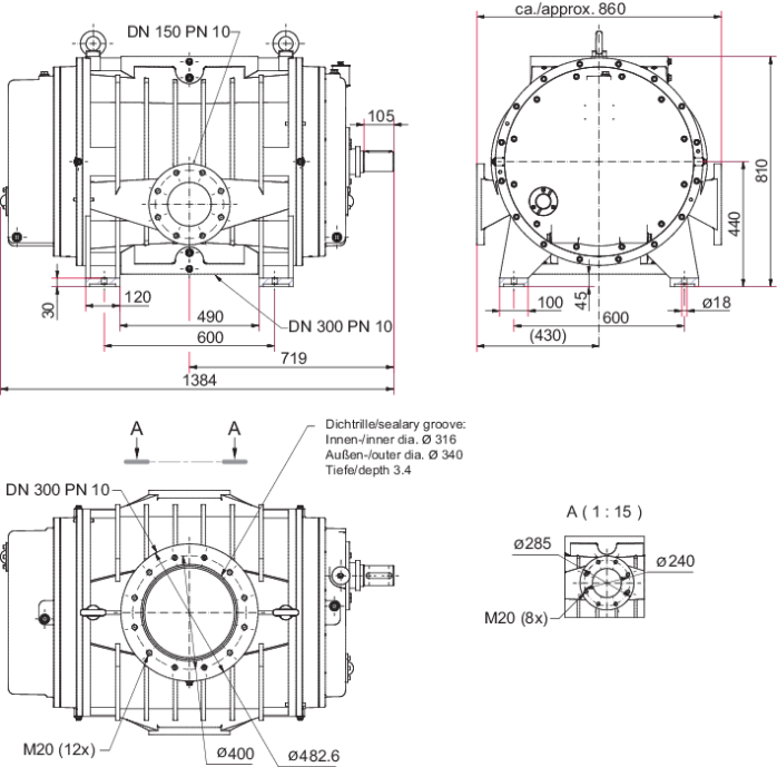 普发 OktaLine 气冷罗茨泵