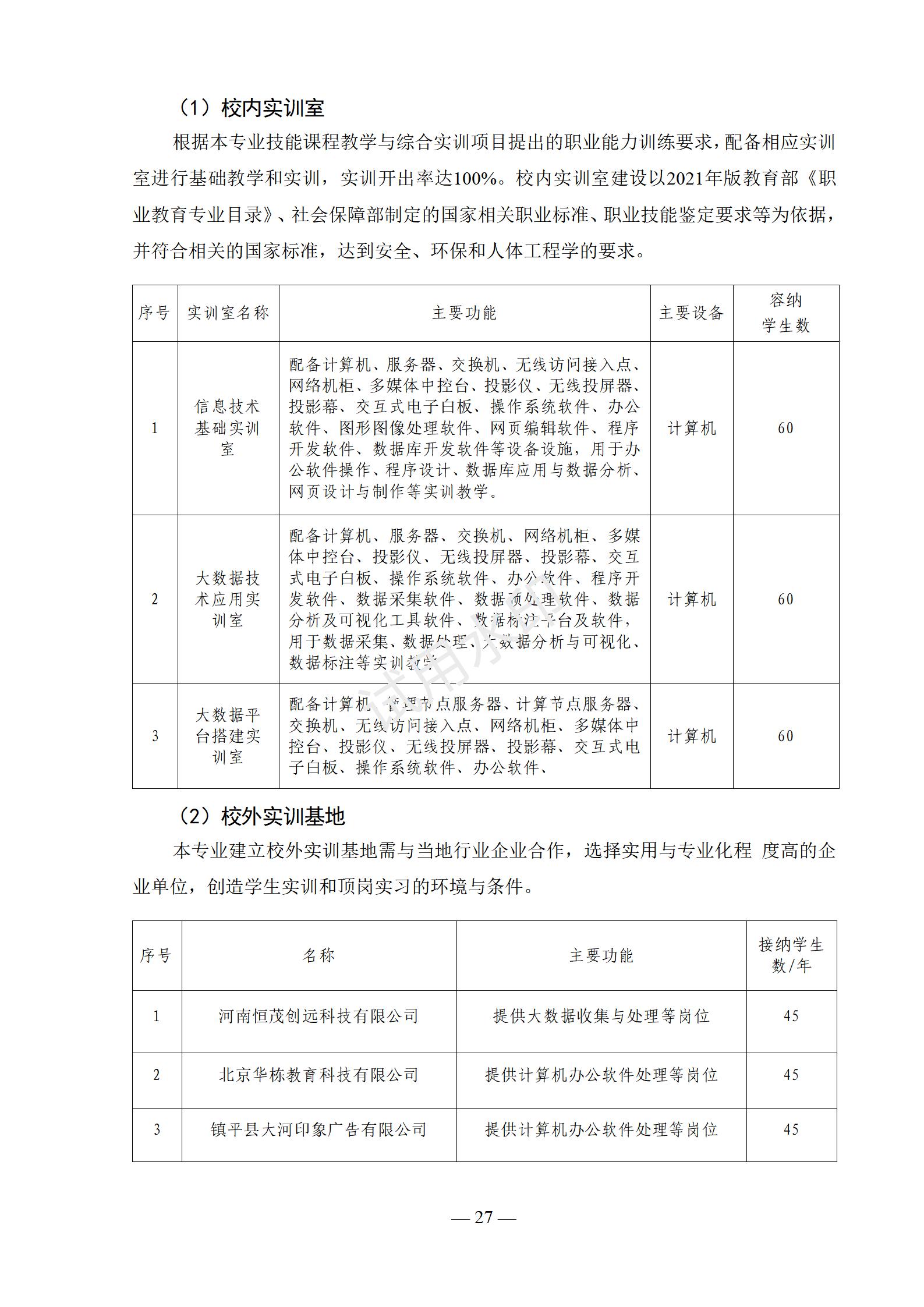 大数据技术应用专业人才培养方案
