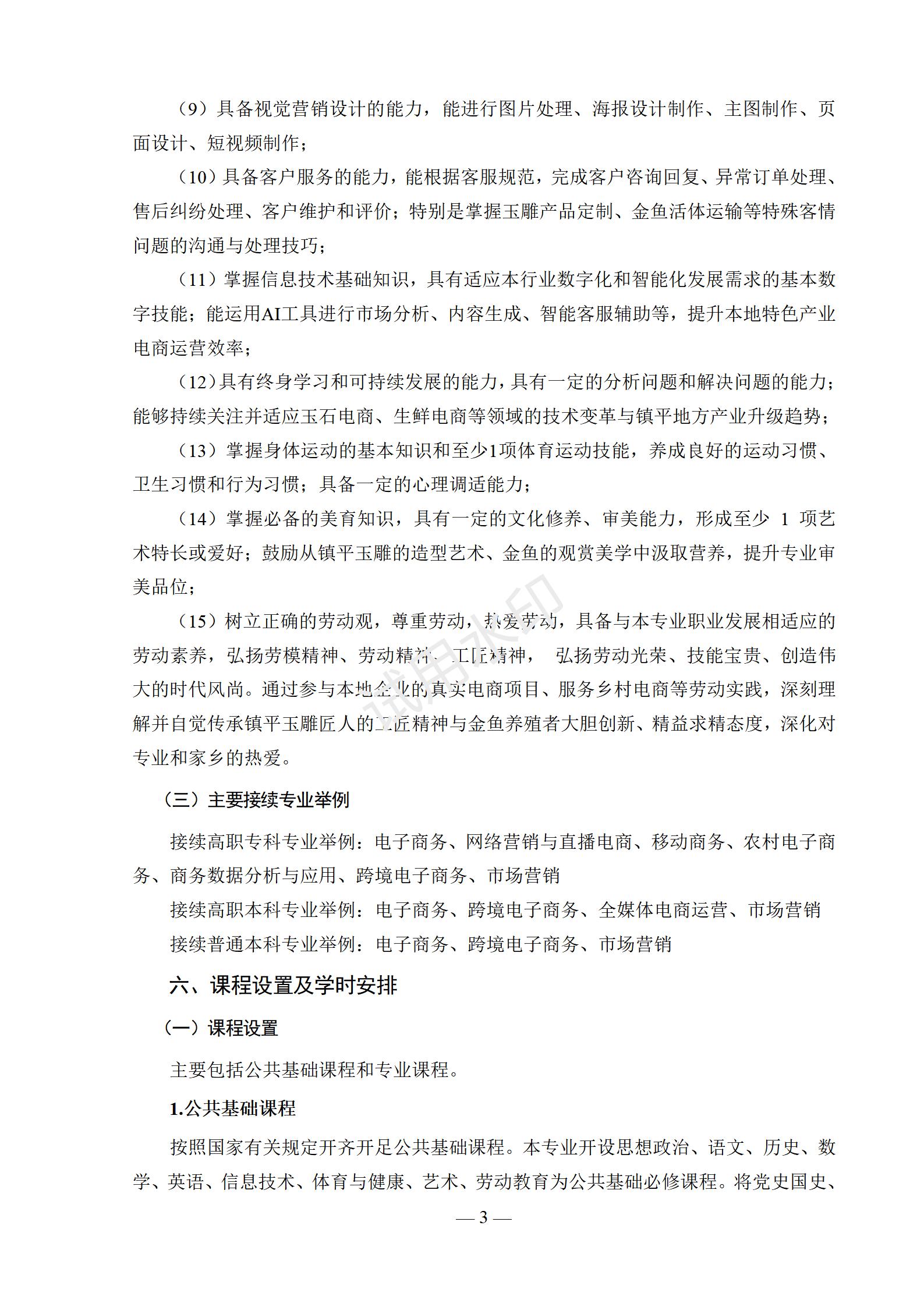 电子商务专业人才培养方案