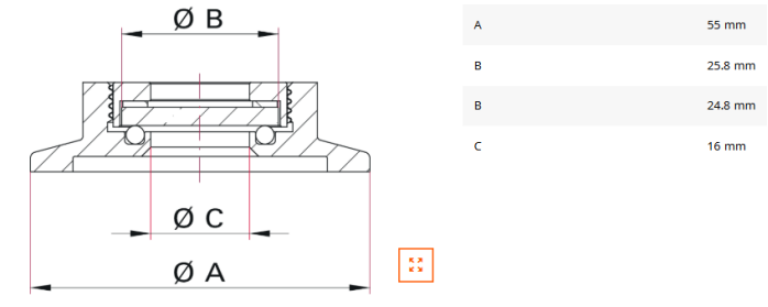 不锈钢真空法兰适配器
