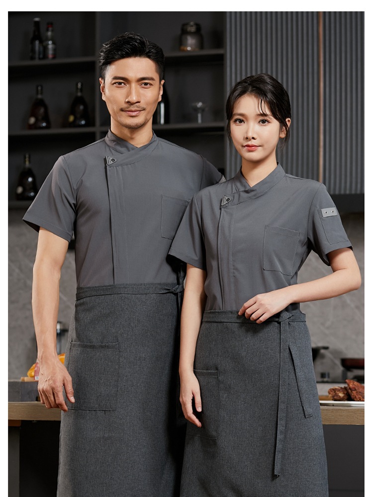 弹力速干厨师服