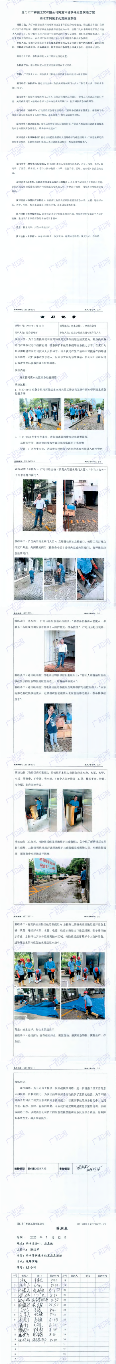 2025年雨水管网废水处置应急演练