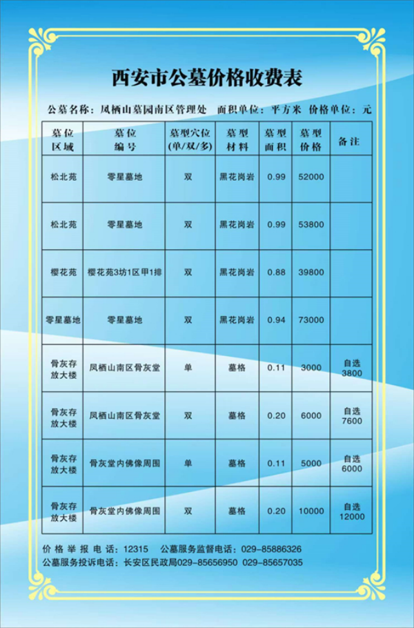 西安市长安区凤栖山墓园南区