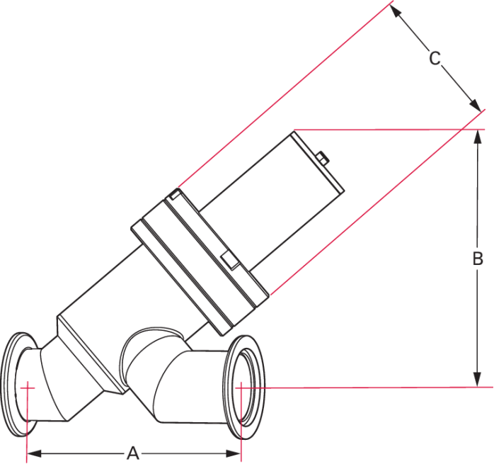 单动式真空角阀