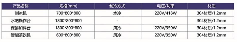 4.5米长奶茶店设备