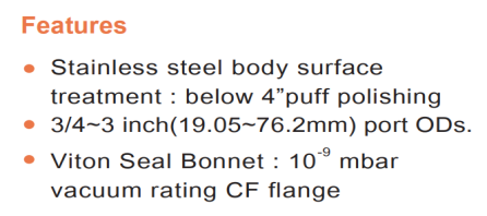 CF 手动高真空角阀