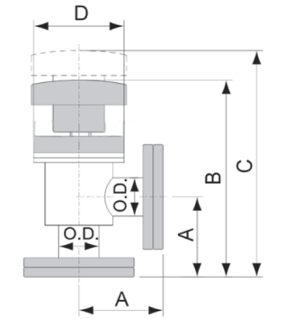 CF 手动高真空角阀
