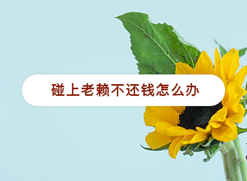 碰上老赖不还钱怎么办？